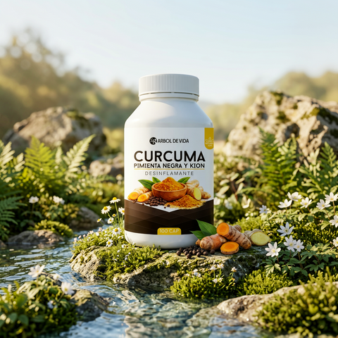Curcuma, Pimienta Negra y Kion 100 Capsulas